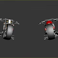 Two Modern Motorcycles Design With Yellow And Red Frames And Stylish Seats