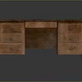 Classic Wooden Desk With Multiple Drawers And Solid Wooden Top Classic Design