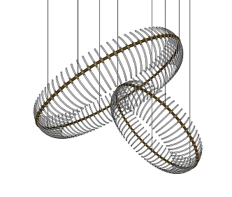 Modern chandelier ring crystal chandelier 3d model