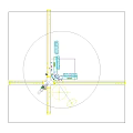 Modern Commercial Street Featuring Stylish Buildings Green Spaces Pedestrians and Decorative Metal Sculptures