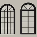 French windows retro windows casement windows glass windows doors and windows 3d model