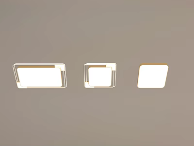Modern Ceiling Lights with Different Shapes and Illuminated Design Mounted on Ceiling 3d model