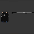 Black Equipment With Silver Small Parts And Long Rod Shaped Object