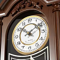Classic Grandfather Clock With Wooden Frame White Dial Golden Hands And Pendulum
