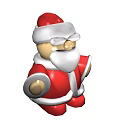 Christmas Santa Claus Decorative Ornament Set with Red White Costume for Holiday Decoration