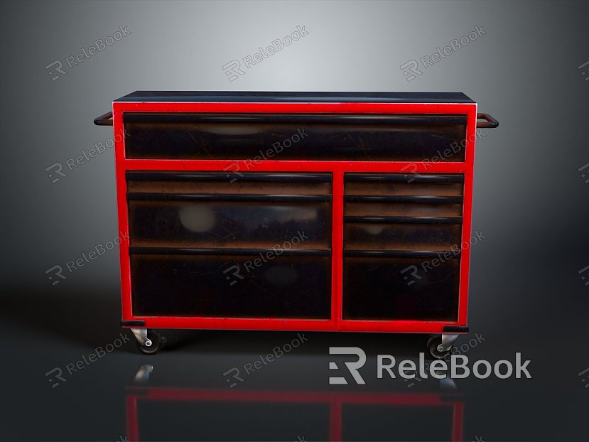 Tool Box Iron Box Multi-layer Tool Box Iron Box Iron Trunk Box Box Box Luggage Leather Box model