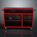 Tool Box Iron Box Multi-layer Tool Box Iron Box Iron Trunk Box Luggage Leather Box 3d model