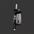 Traditional Katana Weapon with Decorative Hilt Leather Wrap and Black White Scabbard Design