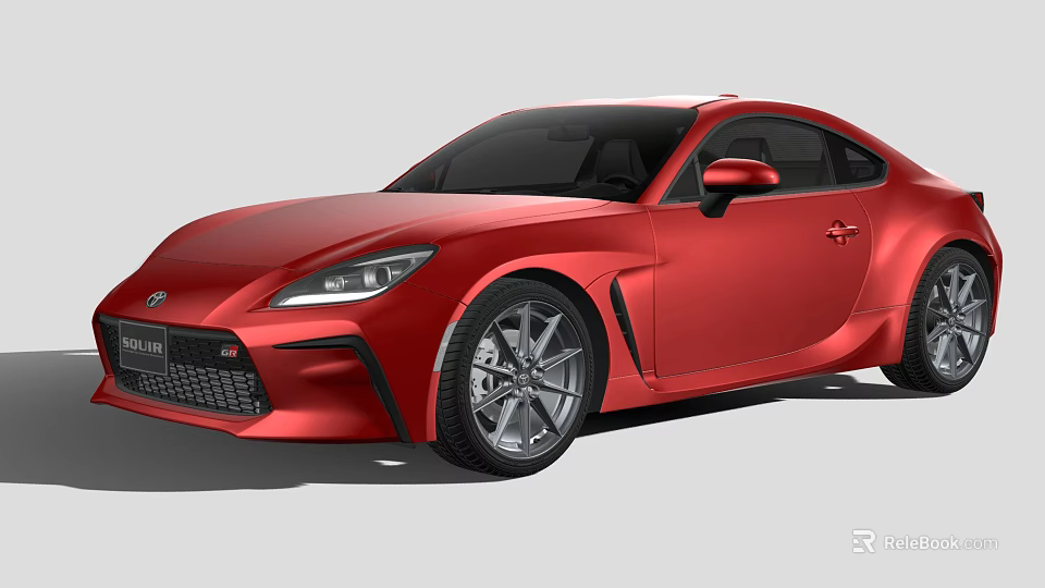 Sleek Red Toyota Sports Car With Two Door Coupe Design And Alloy Wheels 3d model 