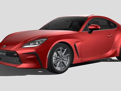 Sleek Red Toyota Sports Car With Two Door Coupe Design And Alloy Wheels 3d model