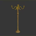 Elegant Golden Coat Rack With Multiple Hooks And White Base Design