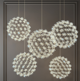 Modern crystal chandelier crystal lamp 3d model