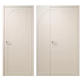 Elegant Modern Door Handle With Sleek Silver Metal Finish On White Interior Doors