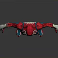 Spider Man 3D Model in Red and Blue Costume with Spider Web Pattern Standing Pose 3d model