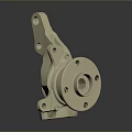 Sturdy Metal Household Component With Mounting Holes And Cylindrical Base Design