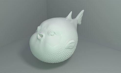 Modern puffer fish 3d model