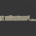 European Roman Column Stone Column Stone Column Old Stone Column 3d model