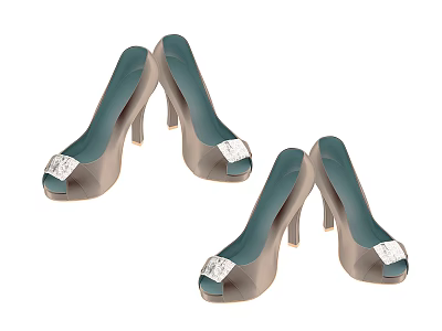daily necessities high-heeled shoes 3d model