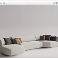 Modern Combination Sofa Multiplayer Sofa 3d model