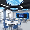 Science Classroom Modern Classroom 3d model