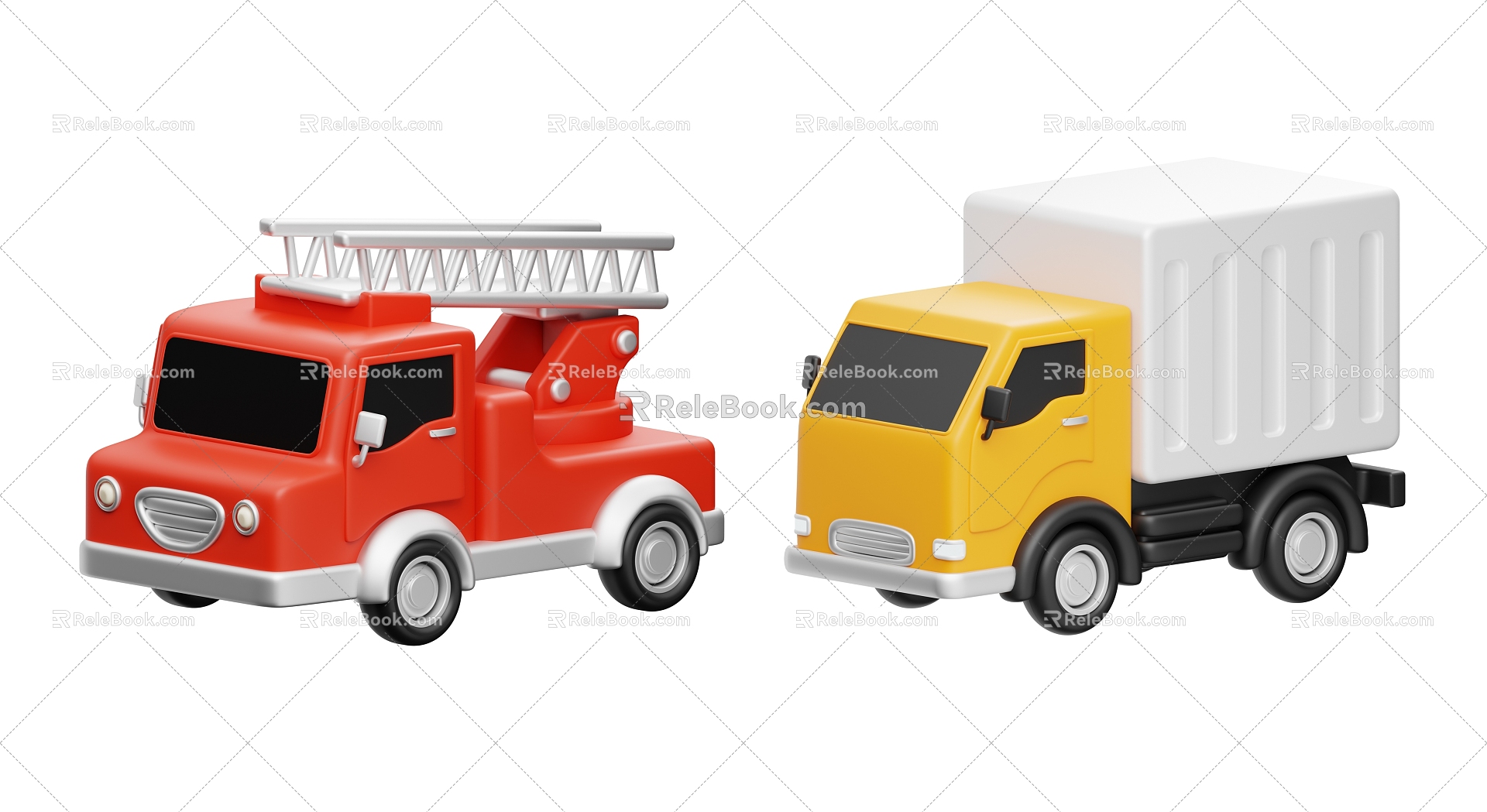 Small truck cargo truck pull truck rescue truck fire truck function car cartoon small truck cartoon rescue car model