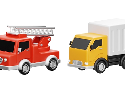 Small truck cargo truck pull truck rescue truck fire truck function cartoon small truck cartoon rescue car model