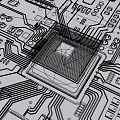 E-commerce chip AiCPU smart chip circuit board circuit board explosion diagram circuit technology chip electrical appliance computer intelligent equipment 3d model