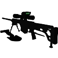 Tactical Sniper Rifle Equipped With Scope And Bipod For Precision Shooting 3d model