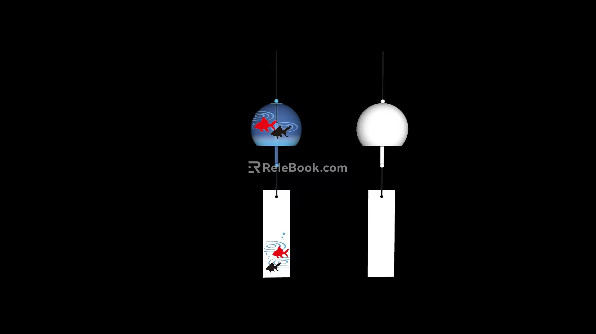 Japanese-style wind chimes 3d model