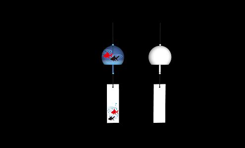 Japanese-style wind chimes 3d model