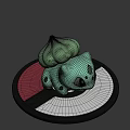 Bulbasaur Pokemon Character With Green Body Red Eyes And Plant Bulb On Circular Platform