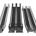 Modern Escalator Combination Mall Elevator Escalator 3d model