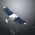 High Tech Orbital Satellite Featuring Solar Panels Communication Antenna And Structural Design 3d model