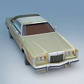 Vintage Classic Two Door Car With Streamlined Body And Beige Exterior Design