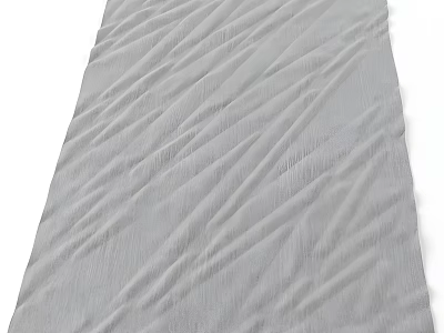 Gray Square Rug With Textured Diagonal Pattern For Modern Living Room Decor 3d model