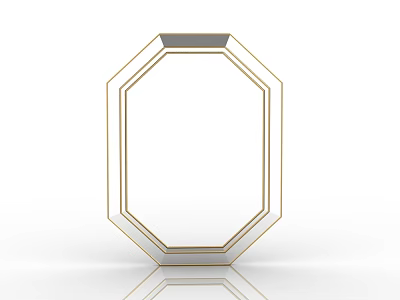 Western red decorative mirror 3d model Western red decorative mirror 3d model