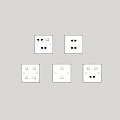 Modern White Switch Panels With Various Designs And Outlet Button Features