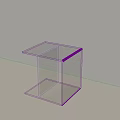 Modern Black Acrylic Side Table With Square Geometric Design For Living Room 3d model