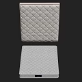 Gray Quilted Mattress With Diamond Pattern And Smooth Surface Texture Design