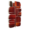 Geometric Shapes Wall Decor In Red Brown Tones 3d model