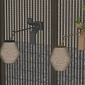 New Chinese style wall lamp wall lamp combination 3d model