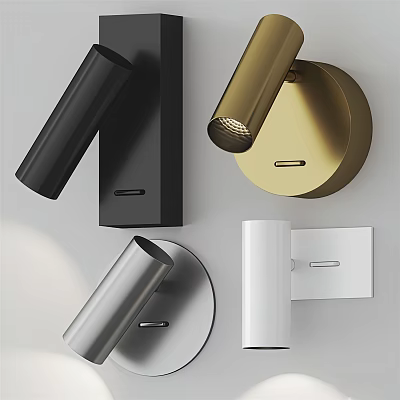 Modern Wall Lamps With Sleek Design In Black Gold Silver And White Finishes 3d model