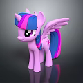 Pink Unicorn Pony Plush Toy With Wings Blue Purple Mane Tail And Star Design