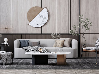 Modern sofa coffee table combination 3d model