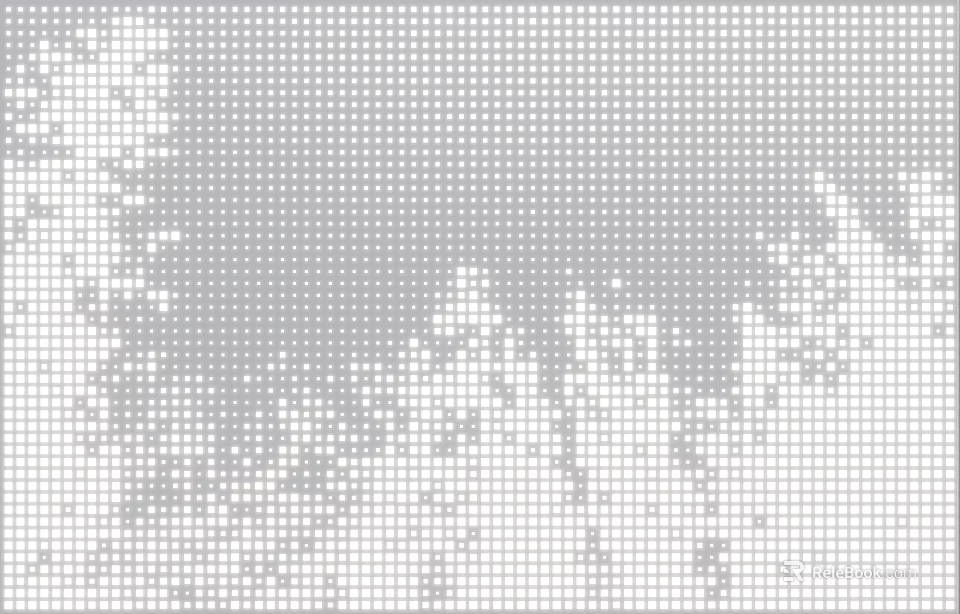 Abstract Natural Silhouette Art With Dot Pattern In White And Gray Tones 3d model 