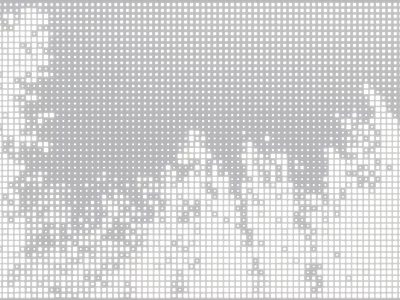 Abstract Natural Silhouette Art With Dot Pattern In White And Gray Tones 3d model