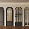 Collection Of Arched Doors With Frosted And Grid Glass Designs In Black And Beige