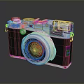 Vintage Film Camera With Silver Body Black Accents And Classic Lens Design