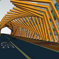 Modern Landscape Gallery Frame Art Gallery Frame Space-time Tunnel Gallery Frame Science Fiction Gallery Frame 3d model