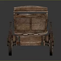 Classic Vintage Wooden Wagon Design With Rustic Wheels And Handcrafted Details